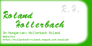 roland hollerbach business card